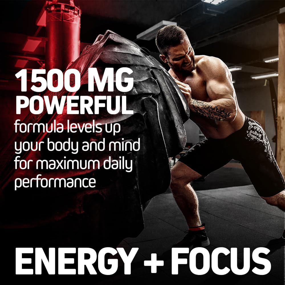 Herbtonics Korean Red Panax Ginseng 1500mg - Energy Supplement for Peak Performance, Focus & Vitality - High Potency Ginseng Root Extract - 240 Vegan Capsules Herbtonics Au supplements