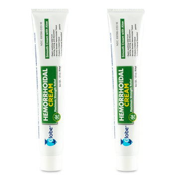Globe Hemorrhoidal Cream (2 Pack) 1.8 oz w/Applicator Phenylephrine, Pramoxine with Aloe, Relief from Burning, Itching and Discomfort of Hemorrhoids. Globe Au supplements