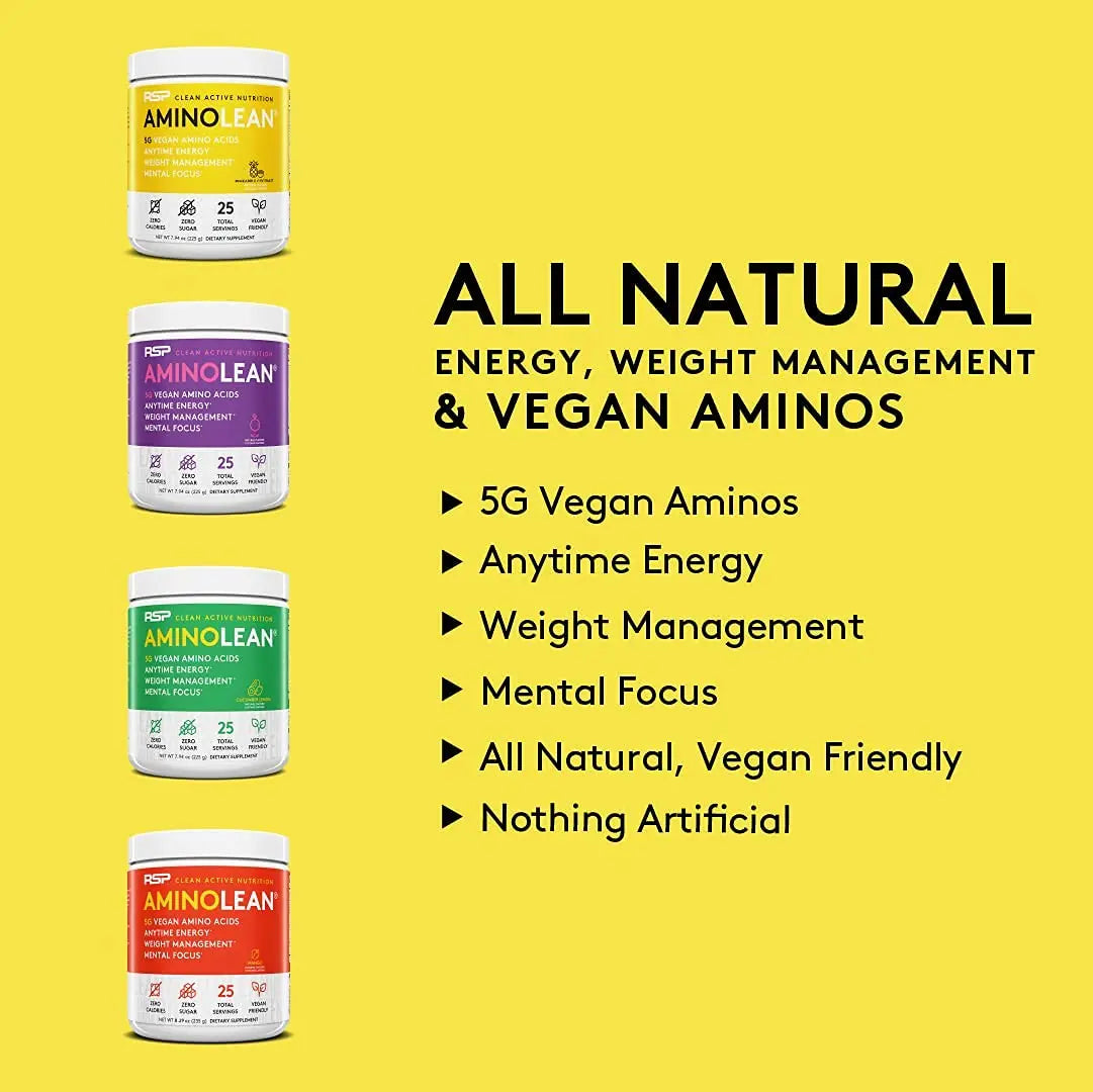 RSP NUTRITION Vegan AminoLean Pre Workout Energy (Pineapple Coconut 25 Servings) RSP NUTRITION Au supplements