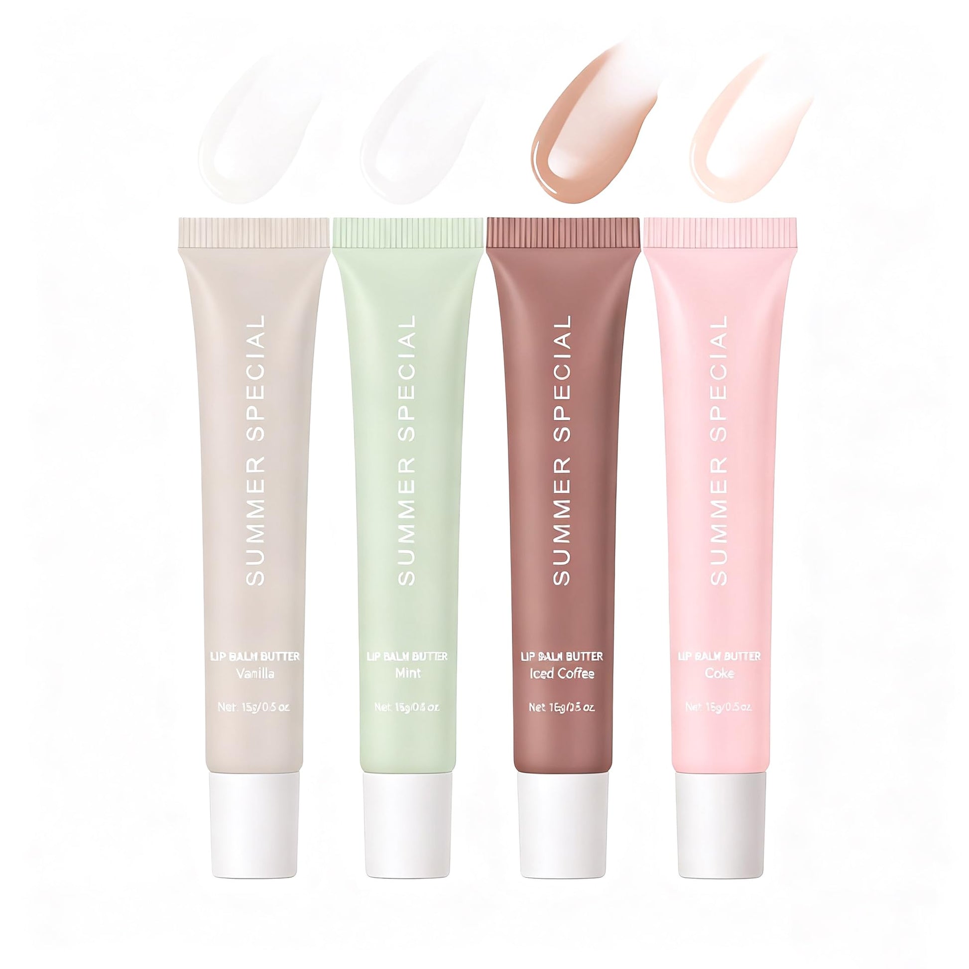 YumSova 4PCS Summer Lip Gloss Lipstick, Containing Natural Oils And Fruit Extracts, Can Soothe And Soften Dry Lips, Keep Moisture For A Long Time, And Is Not Sticky (4PCS) YumSova Au supplements