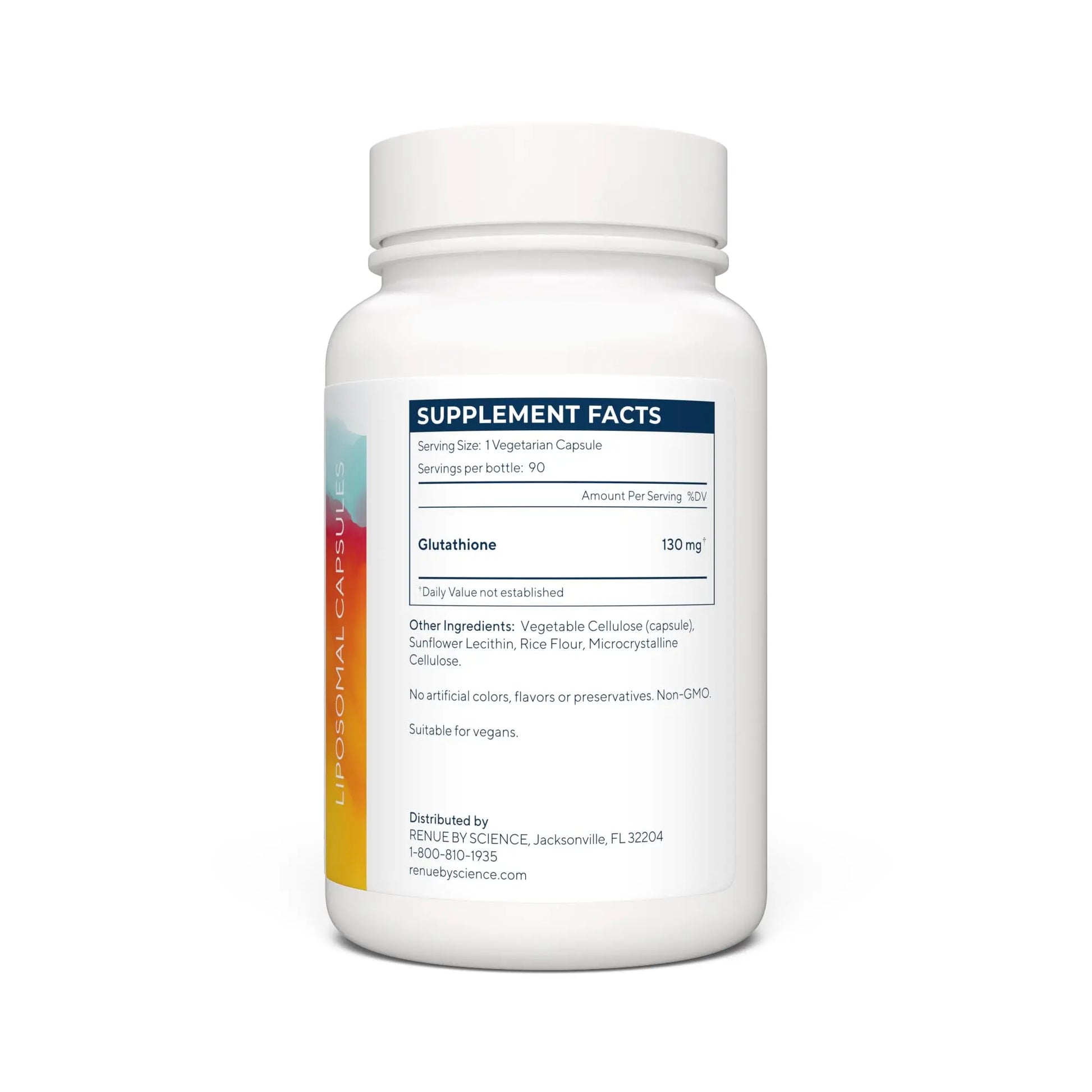 Renue By Science Glutathione | High Strength Supplement | 90 Liposomal Capsules - 130mg Glutathione per Serving | | Non-GMO | Made in The USA & Third-Party Tested Renue By Science Au supplements