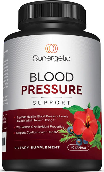 Premium Blood Pressure Support Supplement For Cardiovascular & Heart Health with Garlic Sunergetic Au supplements