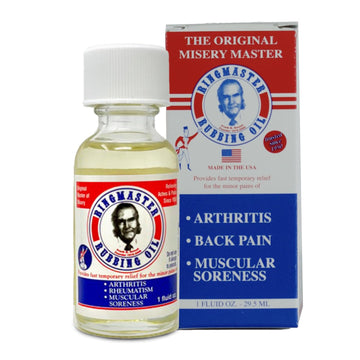 Ringmaster Rubbing Oil Pain Relief Since 1950 Made in USA for Arthritis, Rheumatism, Muscular Joint Soreness (1 oz) Ringmaster Rubbing Oil Au supplements