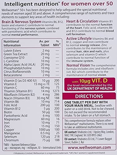 Vitabiotics Wellwoman 50+, 30 Tablets, Pack of 1 Vitabiotics Au supplements