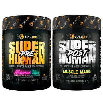 ALPHA LION Superhuman Pre Workout Powder & Post Workout Recovery Bundle, Sustained ALPHA LION Au supplements