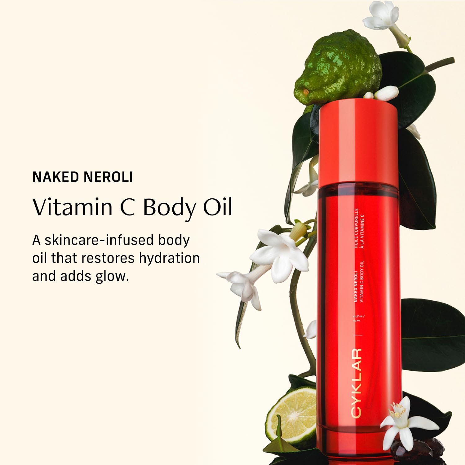 CYKLAR Vitamin C Body Oil for Women and Men. Moisturizing Naked Neroli Scented Body Serum for Glowing Skin. Nourishing, Hydrating After-Shower and Bath Skin Care Moisturizer, 4.2 Fl Oz CYKLAR Au supplements