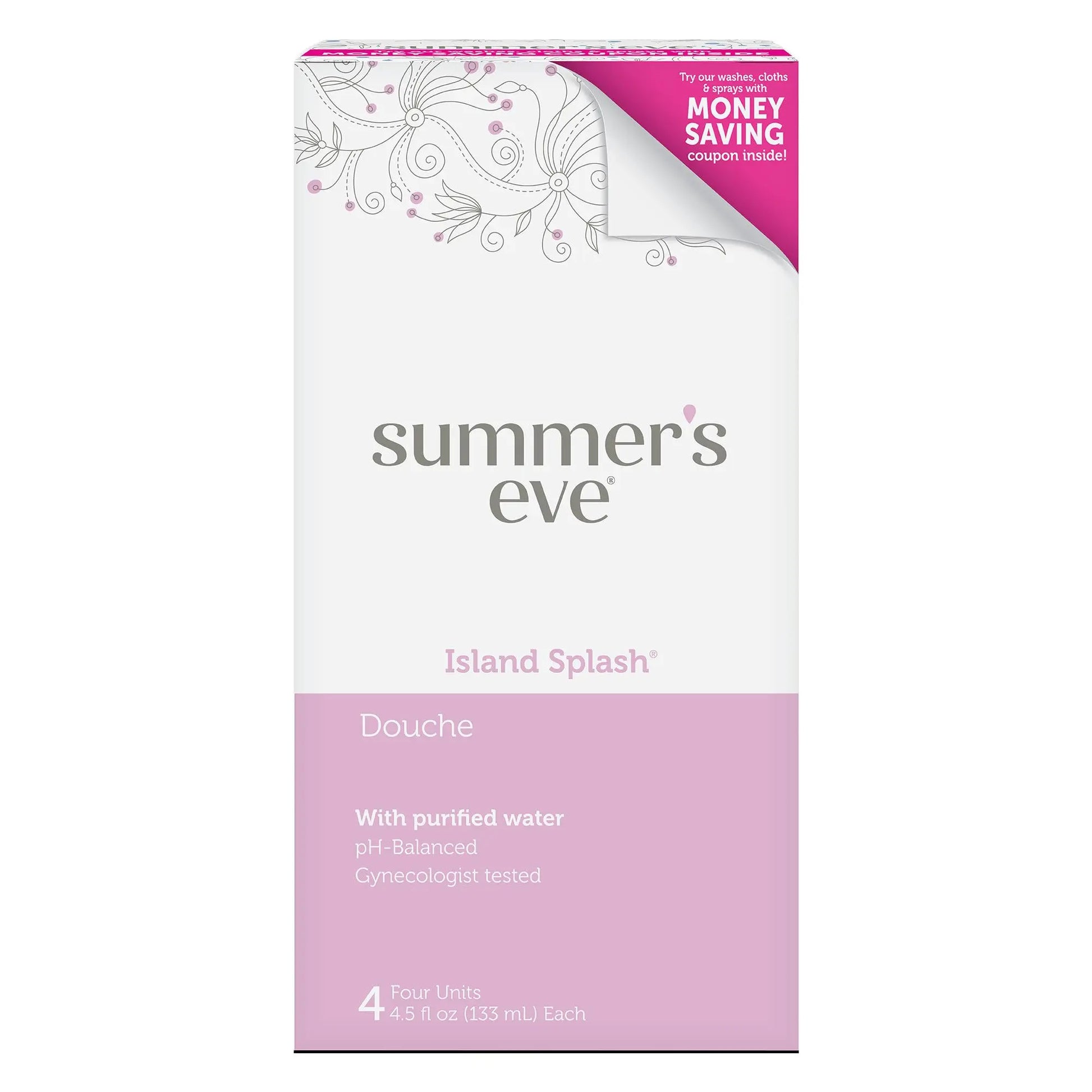 Summer's Eve Douche, Vaginal Douche for Women, Island Splash, 4 Units, 4.5 Oz Each, 1 Pack Summer's Eve Au supplements