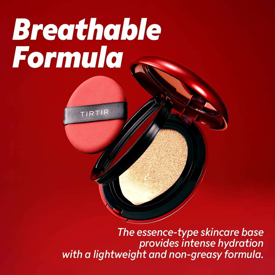 [*Mini Size*] TIRTIR Mask Fit Red Cushion Foundation | Full coverage, Weightless, Skin fit, Satin Glow Finish, Korean Makeup BB Foundation, beauty, Tattoo cover up, Buildable (#23N Sand / 0.15 Fl Oz) TIRTIR Au supplements