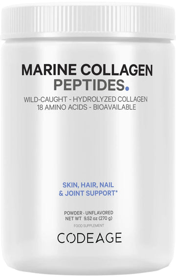 Codeage Marine Collagen Powder - Wild-Caught Hydrolyzed Fish Collagen Peptides - Type 1 & 3 Collagen Codeage Au supplements