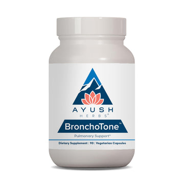 Ayush Herbs Bronchotone - Bronchial Support, Respiratory and Immune-Support Support Supplement for Women & Men, Adults, Pulmonary Care Supplement - 90 Vegetarian Capsules (1 Count) Ayush Herbs Au supplements
