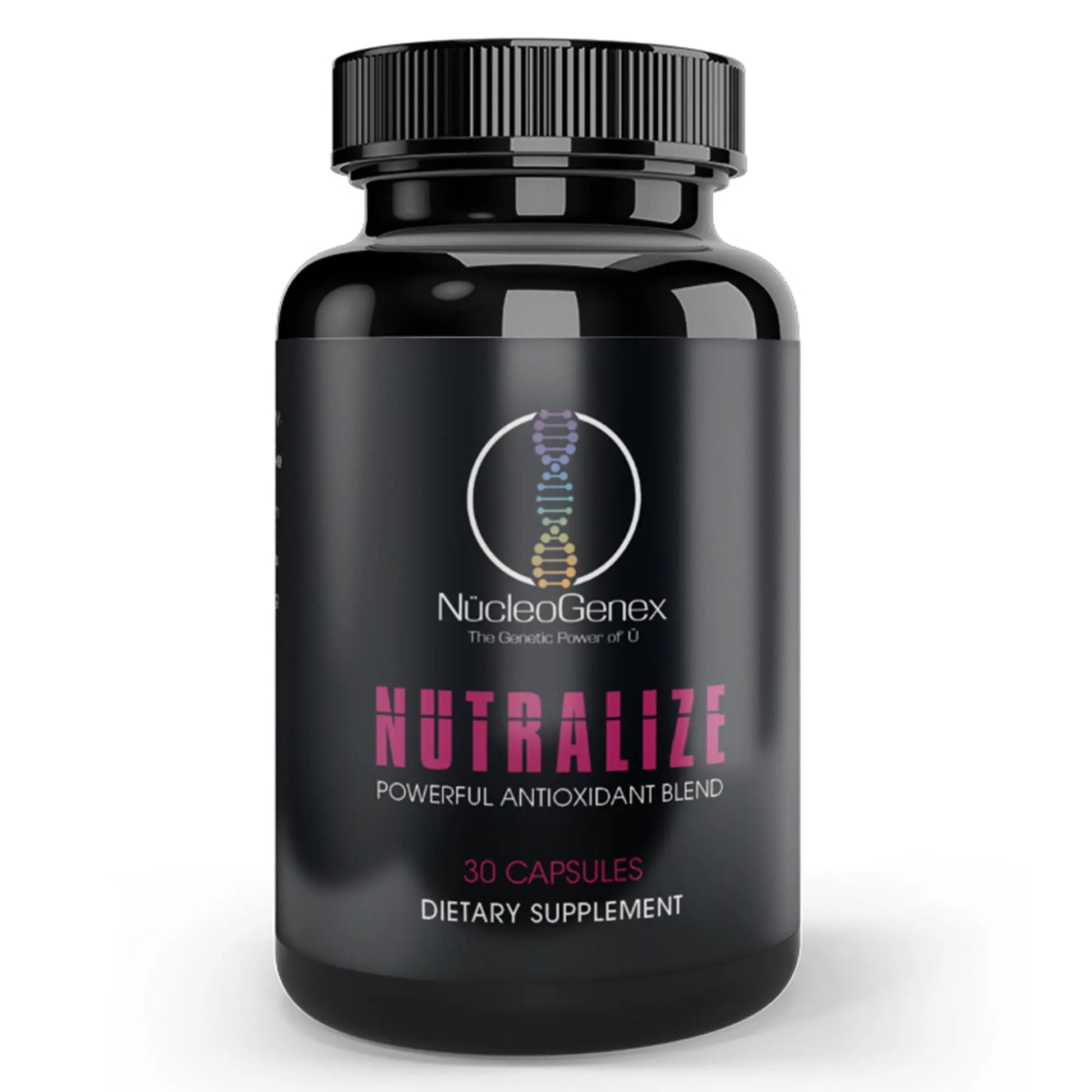 Nucleogenex - Nutralize - The Key to Supporting a Healthy Aging Process and Immune System - Potent Blend for Powerful Cell Protection - Xanthohumol, CurcuPrime, C-60 Complex, PureQQ - 30 Capsules NucleOGenex Au supplements