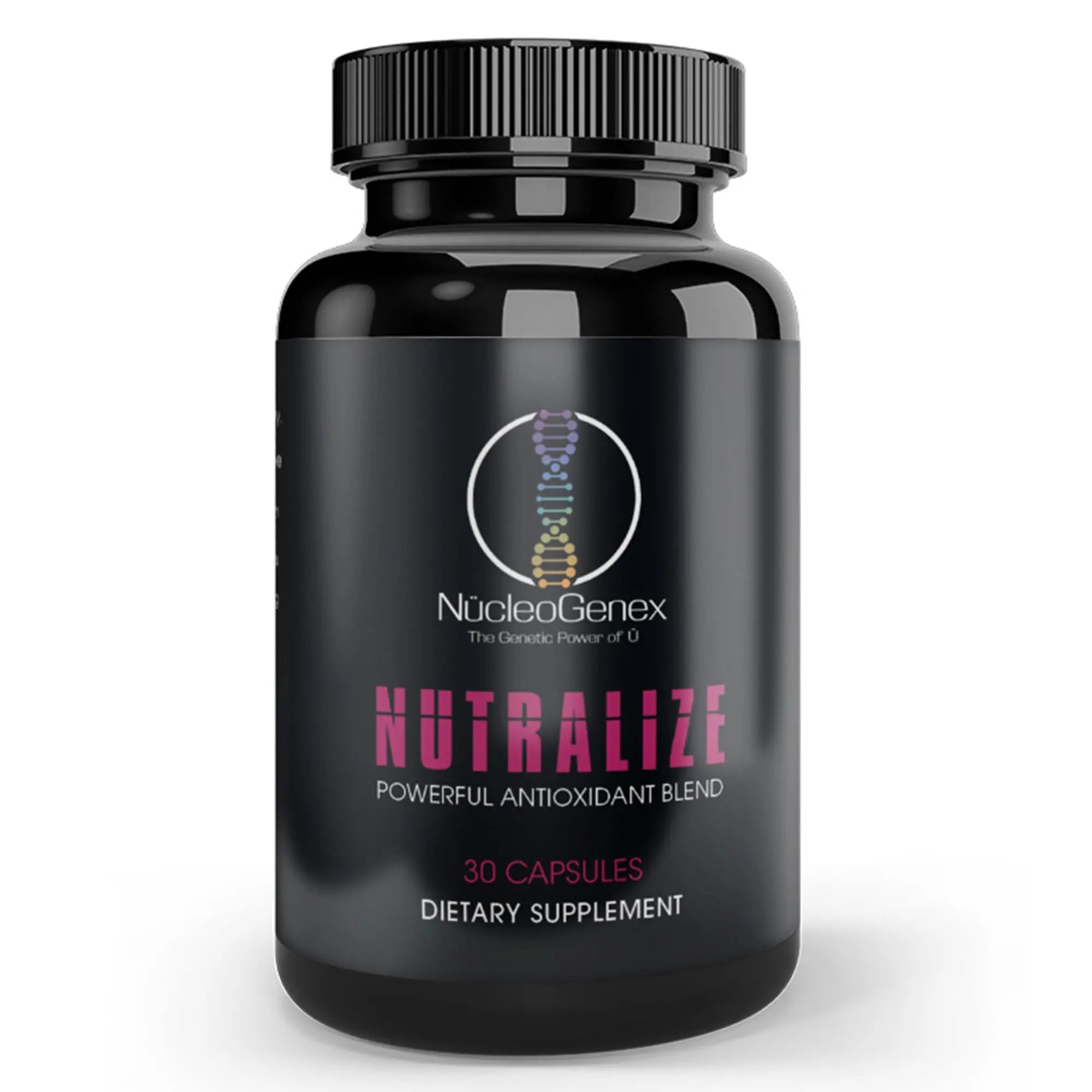 Nucleogenex - Nutralize - The Key to Supporting a Healthy Aging Process and Immune System - Potent Blend for Powerful Cell Protection - Xanthohumol, CurcuPrime, C-60 Complex, PureQQ - 30 Capsules NucleOGenex Au supplements