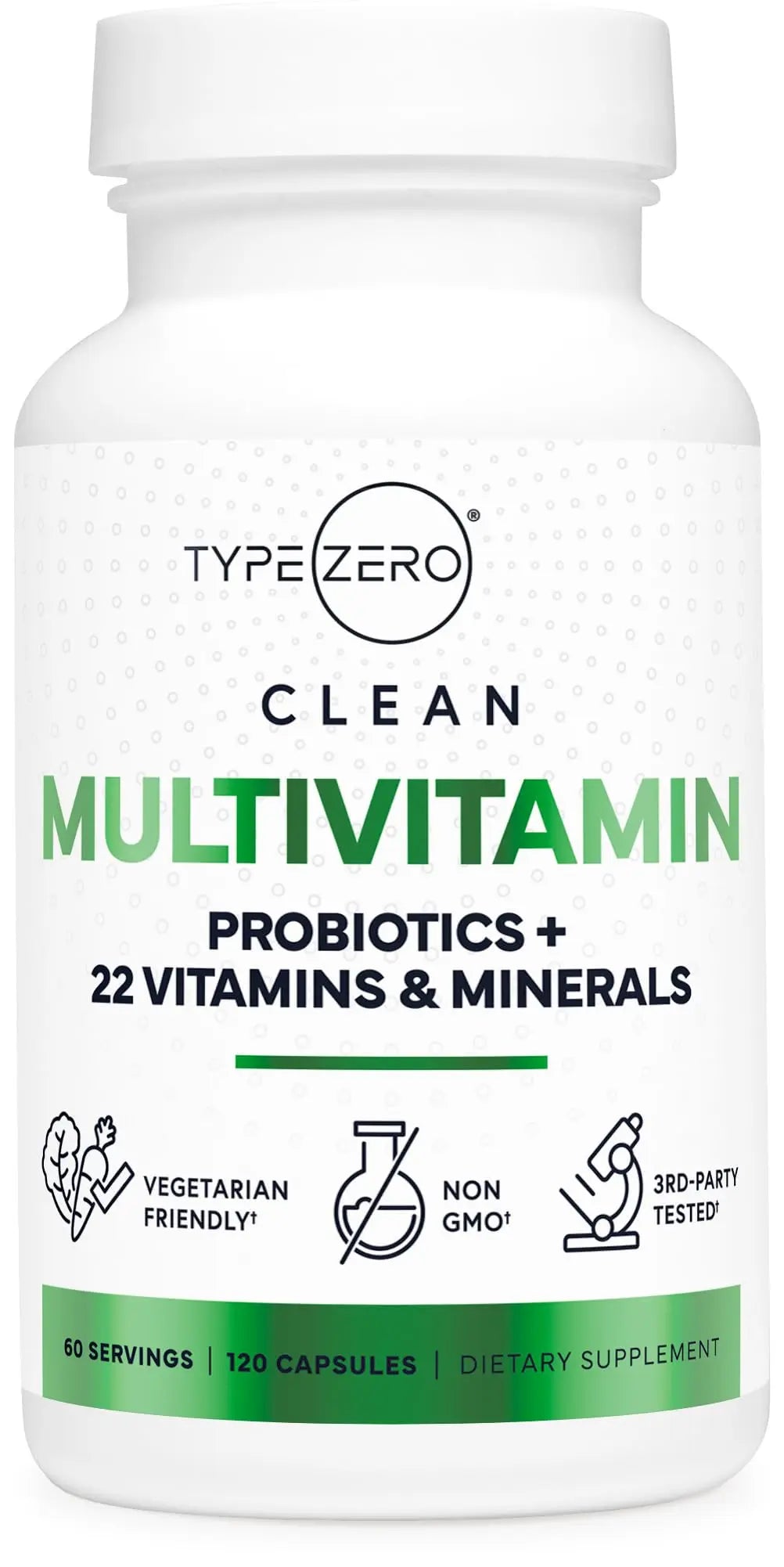 Type Zero Multivitamin Capsules (120 Capsules) (1300 mg) - with Probiotics + 22 Vitamins and Minerals, GMO-Free Type Zero Au supplements