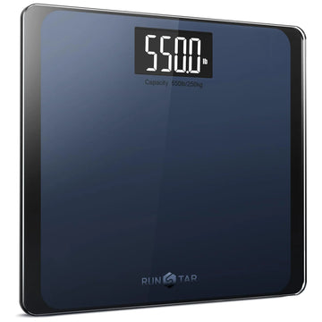 RunSTAR 550lb Bathroom Digital Scale for Body Weight with Ultra-Wide Platform and Large runstar Au supplements