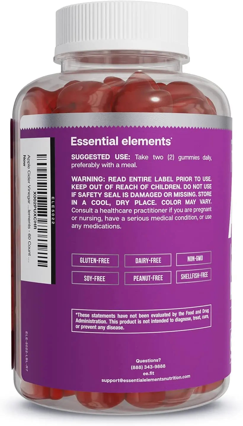 Essential Elements Apple Cider Vinegar Gummies from The Mother - Naturally-Sourced Essential Elements Au supplements