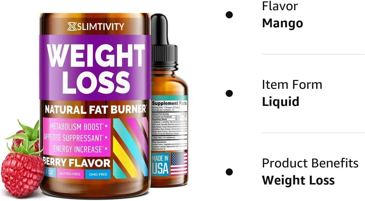 Slimtivite Weight Loss Drops - Diet Fat Effective Appetite Suppressant & Metabolism A.Vogel Au supplements