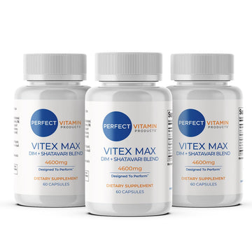 Perfect Vitamin Products Vitex Max DIM + Shatavari – Hormone Balance & Menopause Support for Women – Vegan Blend with Adaptogens for Mood, Cycle & Stress Relief – 4600mg (3-Pack) Perfect Vitamin Products Au supplements