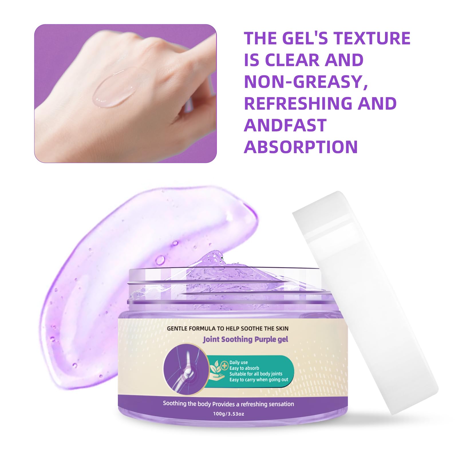 Nodfens Joint Pain Gel, Purple Relief Soothing Massage Cream for Knees, Neck, Feet, Hand Whole Body Nodfens Au supplements