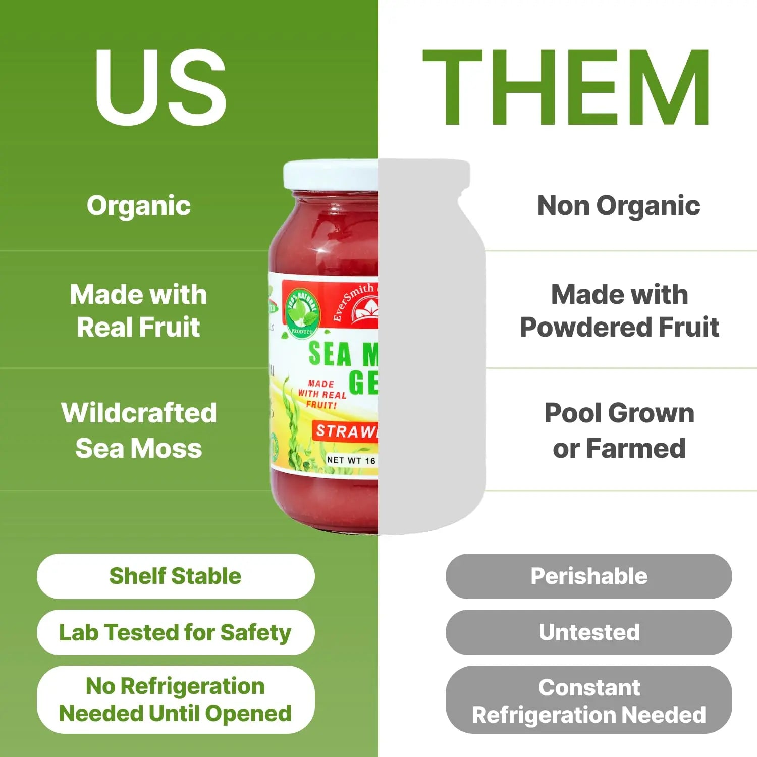 EverSmith Organics - Wildcrafted Irish Sea Moss Gel | Made in USA | Rich in Vitamins EverSmith Organics Au supplements
