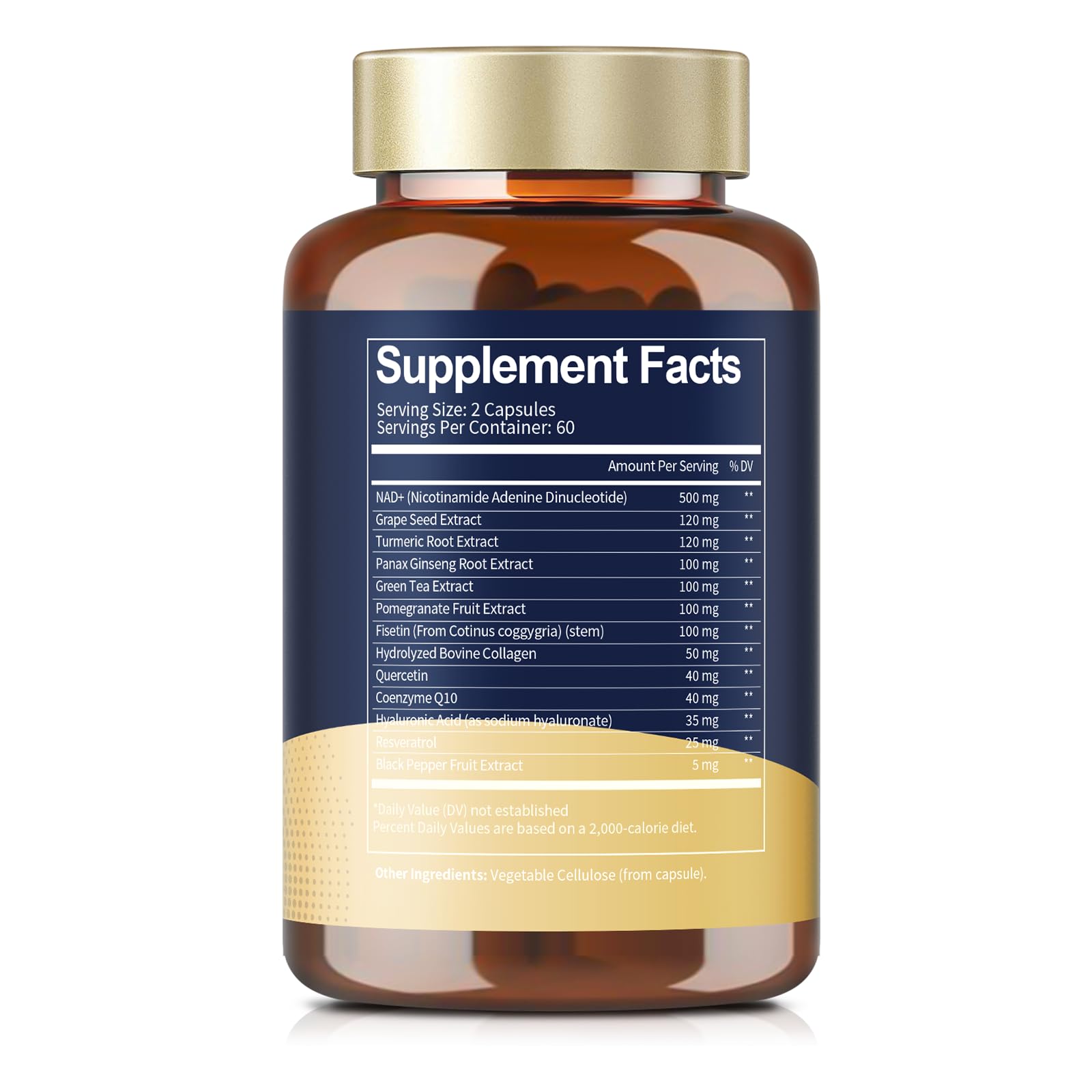 Totaria (2 Packs) NAD Supplement for Women Men with nicotinamide riboside resveratrol,Quercetin, Betaine Boost NAD+ Levels NAD Plus Supplement for Anti Aging, Energy, Immune, Focus 120 Capsules Totaria Au supplements