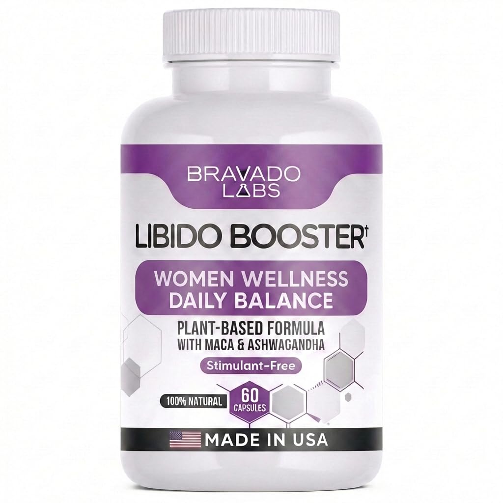 Female Libido Booster for Women – Advanced Women’s Intimacy & Confidence Support – Plant-Based Herbal Blend with Maca, Ginseng & L-Arginine – Made in USA – 60 Capsules Bravado Labs Au supplements