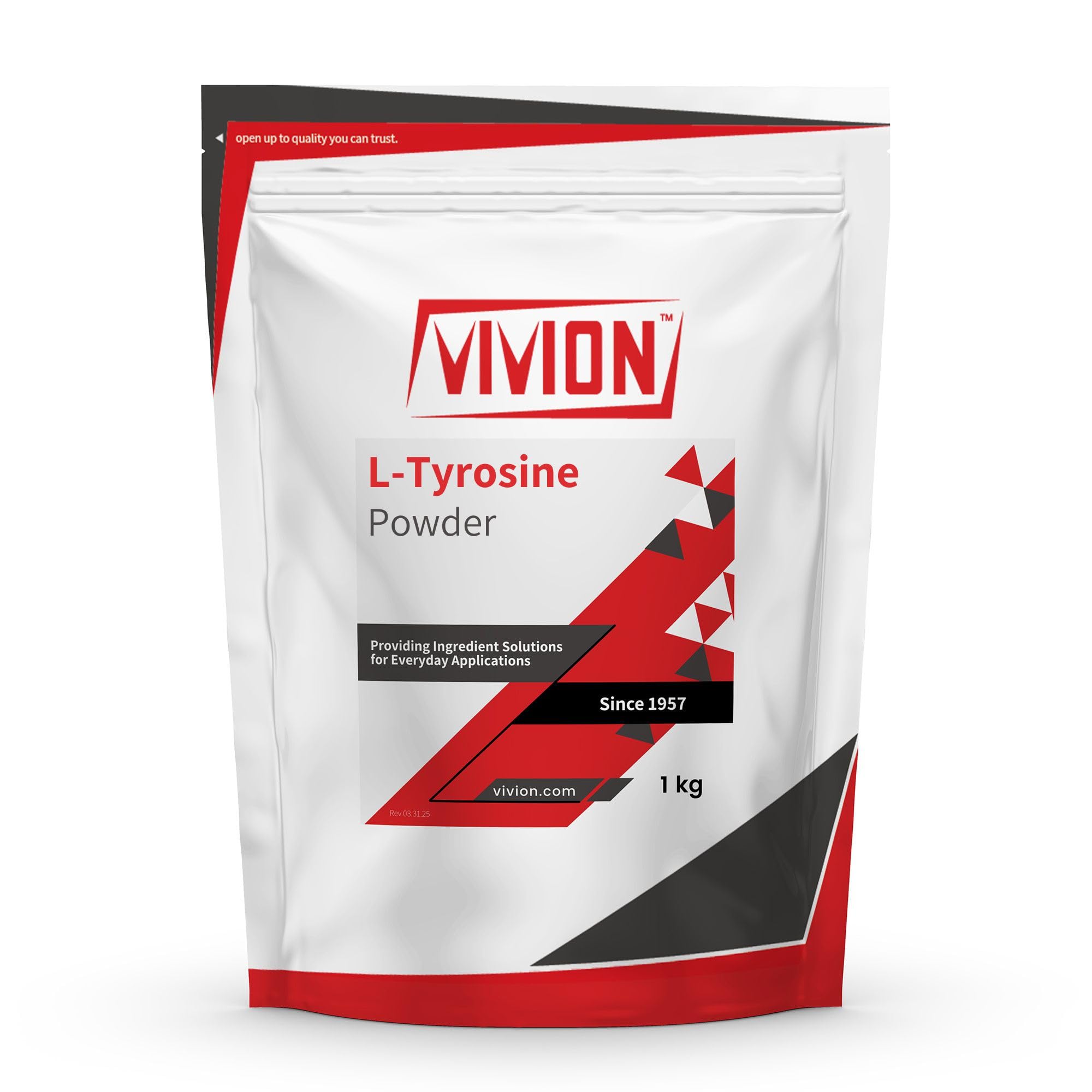 L-Tyrosine Powder 1000 Grams - Nootropic & Sports Nutrition Amino Acid - Powdered for Cognitive, Mood & Stress Support Tablet Capsule Formulations - 1 kg (2.2 lb) Vivion Au supplements