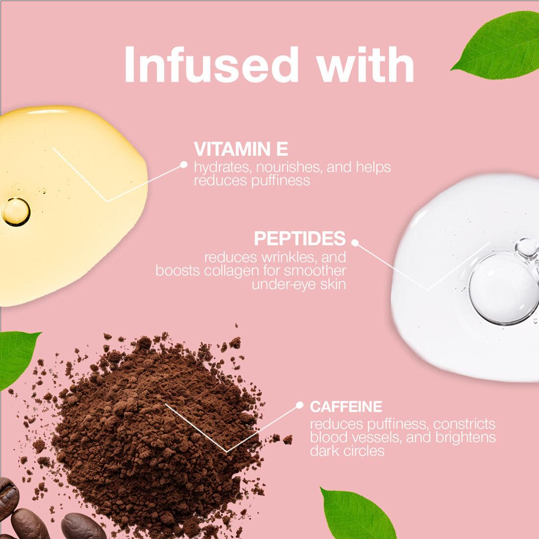 Palladio Under Eye Brightener, Conceal, Brightens, Reduces Appearance of Dark Circles, With Caffeine Peptides & Vitamin E, Tired Skin Color Correcting Brightener & Primer, Light to Medium (Soft Pink) Palladio Au supplements