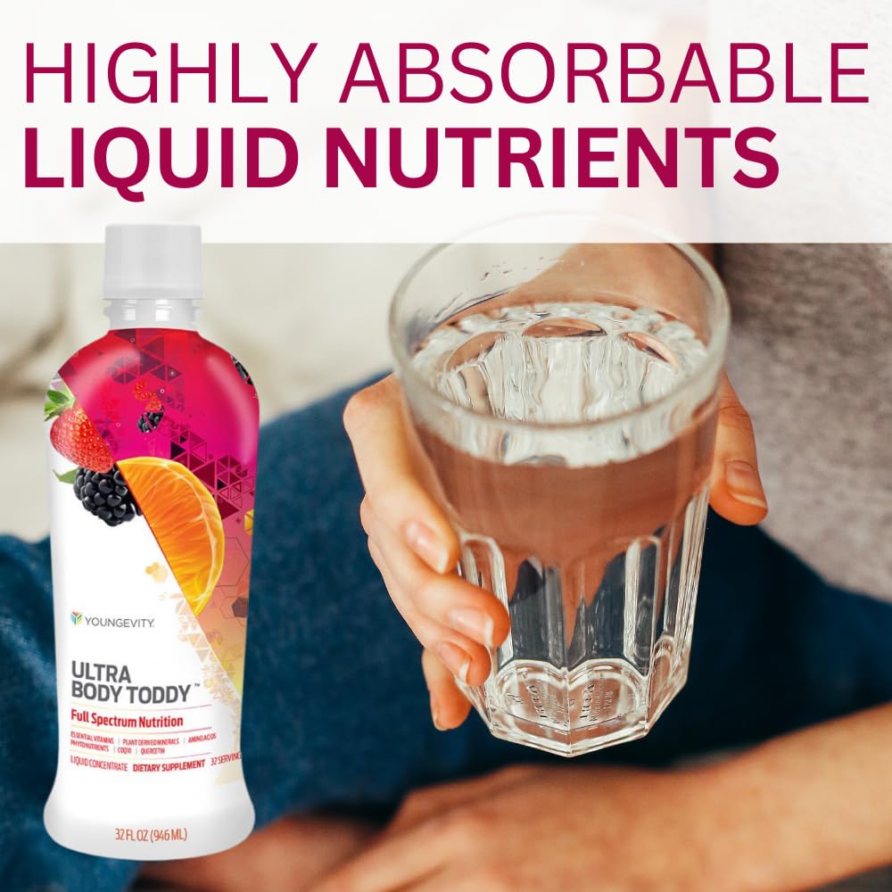 Youngevity Ultra Body Toddy - 100+ Nutrient Mega Multi-Vitamin Mineral Supplement for Men and Women - Enhanced Absorption - Phytonutrients - Amino Acids - (32 Fl Oz) Youngevity Au supplements