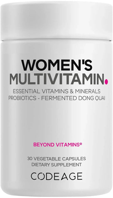 Codeage Women’s Multivitamin - Vitamins A, C, D3, E, B6, B12, Folate, Calcium, Magnesium, Iron, Dong Quai, Probiotics - 1 Capsule Per Serving Codeage Au supplements