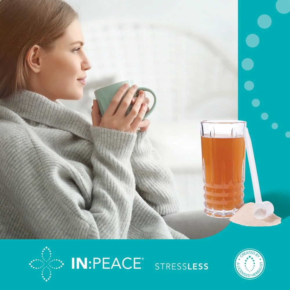 In:TotalWellness IN:Peace Herbal Calming Formula. 20 Serving Pouch, Wild Berry Flavor. 9 Herb Antioxidant + Adaptogen Blend. Clinically Proven Ingredients. Crafted by a Licensed Herbalist INTotalWellness Au supplements
