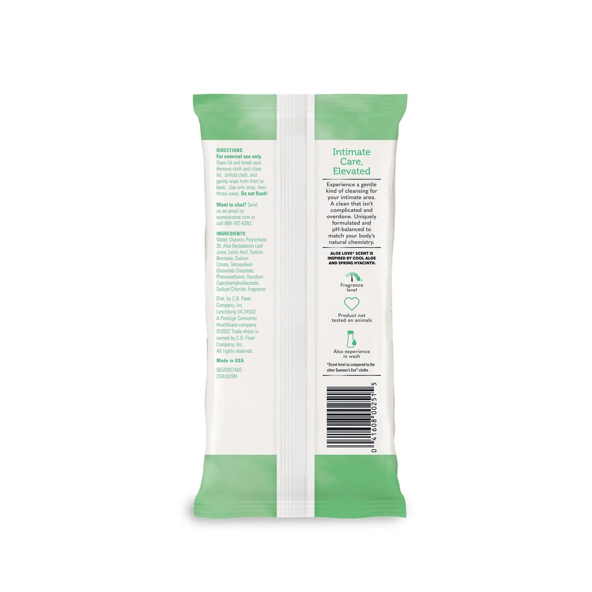 Summer's Eve Aloe Love Gentle Daily Feminine Wipes, Removes Odor, pH balanced, 32 Count, 12 Pack Summer's Eve Au supplements