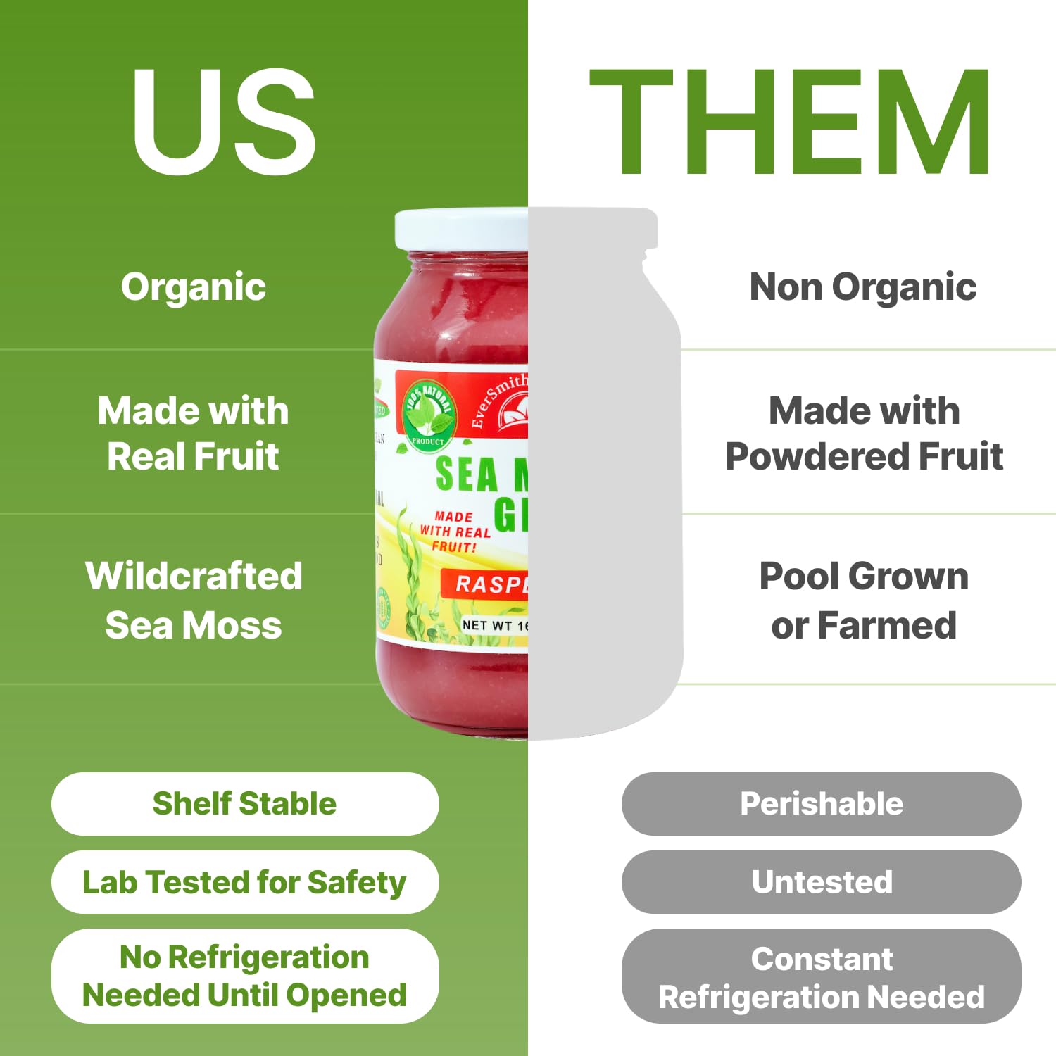 EverSmith Organics - Wildcrafted Irish Sea Moss Gel | Made in USA | Rich in Vitamins EverSmith Organics Au supplements