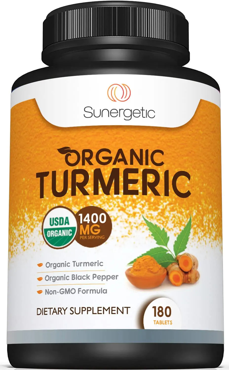 Sunergetic USDA Certified Organic Turmeric Supplement – Includes Organic Turmeric Sunergetic Au supplements