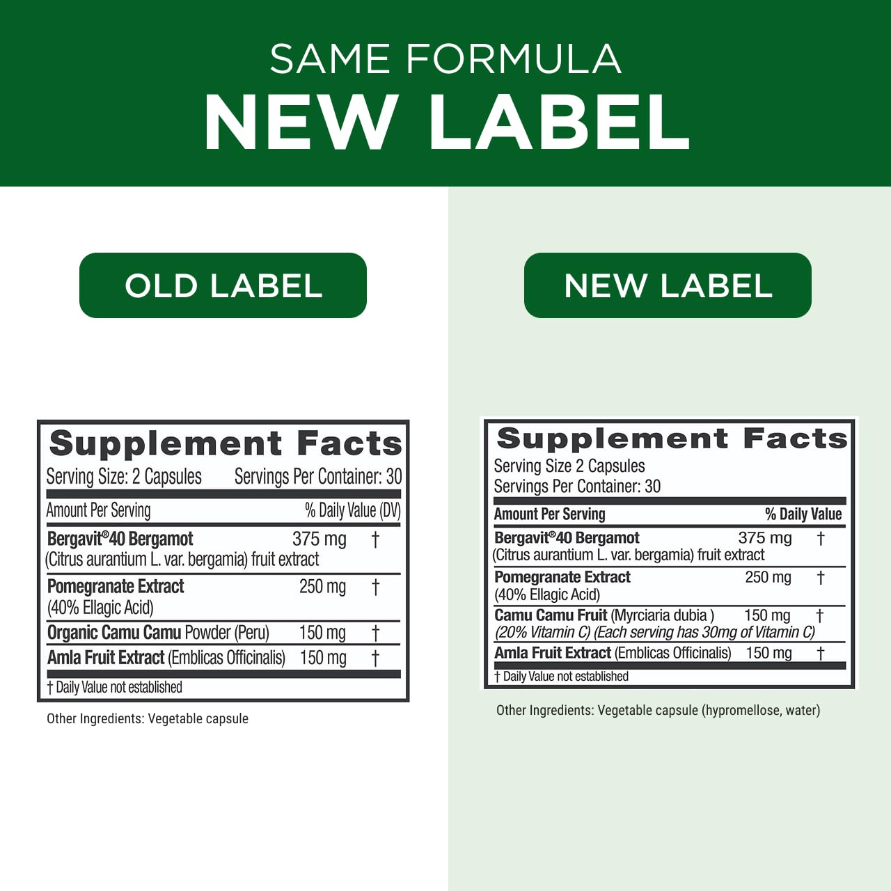 EMERALD LABS Bergamot+ - Supports Metabolism & Heart Health with Bergamot, Pomegranate, Amla & Camu Camu - Gluten-Free & Vegan - 60 Vegetable Capsules (30 Servings) EMERALD LABS Au supplements
