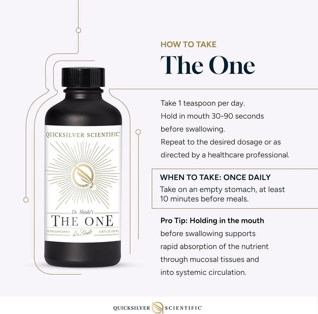 Quicksilver Scientific The ONE Mitochondrial Elixir - Mitochondria Supplement to Support Cellular Health with Phosphatidylcholine, Resveratrol, Reishi Mushroom & CoQ10 Liquid (3.38 Fl oz / 100ml) Quicksilver Scientific Au supplements