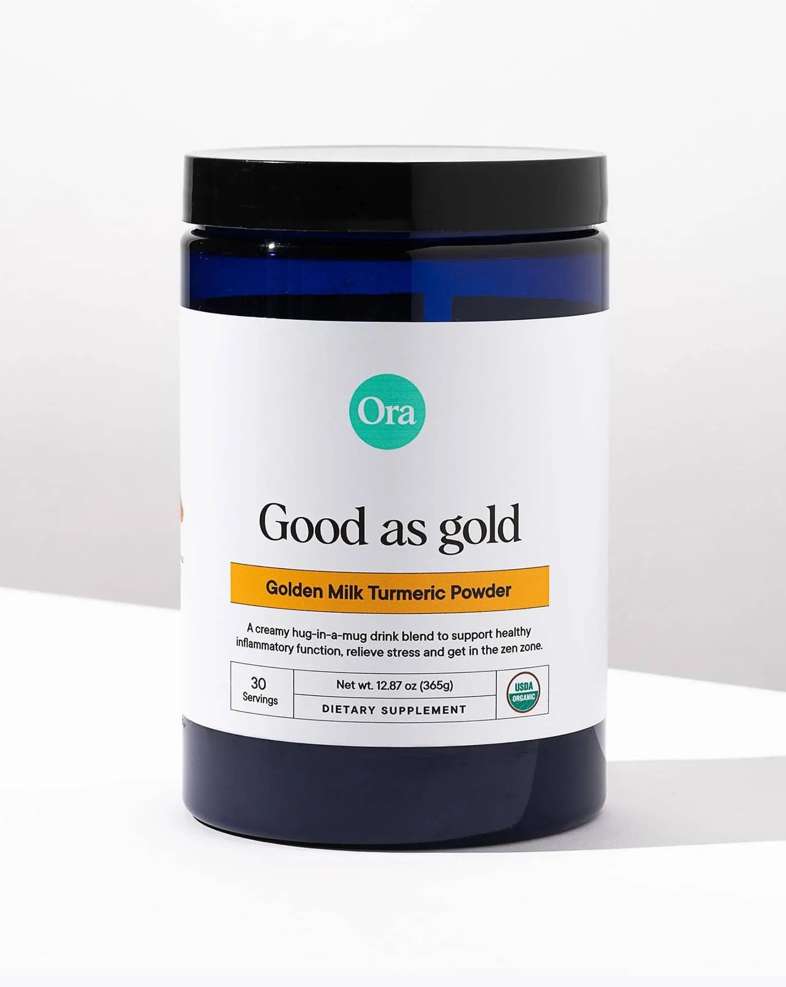 Ora Organic Golden Milk Powder - Ayurvedic Turmeric Powder with Organic Adaptogens - Ashwagandha, Reishi and Ginger | Organic, Gluten-Free, Soy-Free, Vegan, Non-GMO - Maple & Vanilla, 30 Servings Ora Organic Au supplements