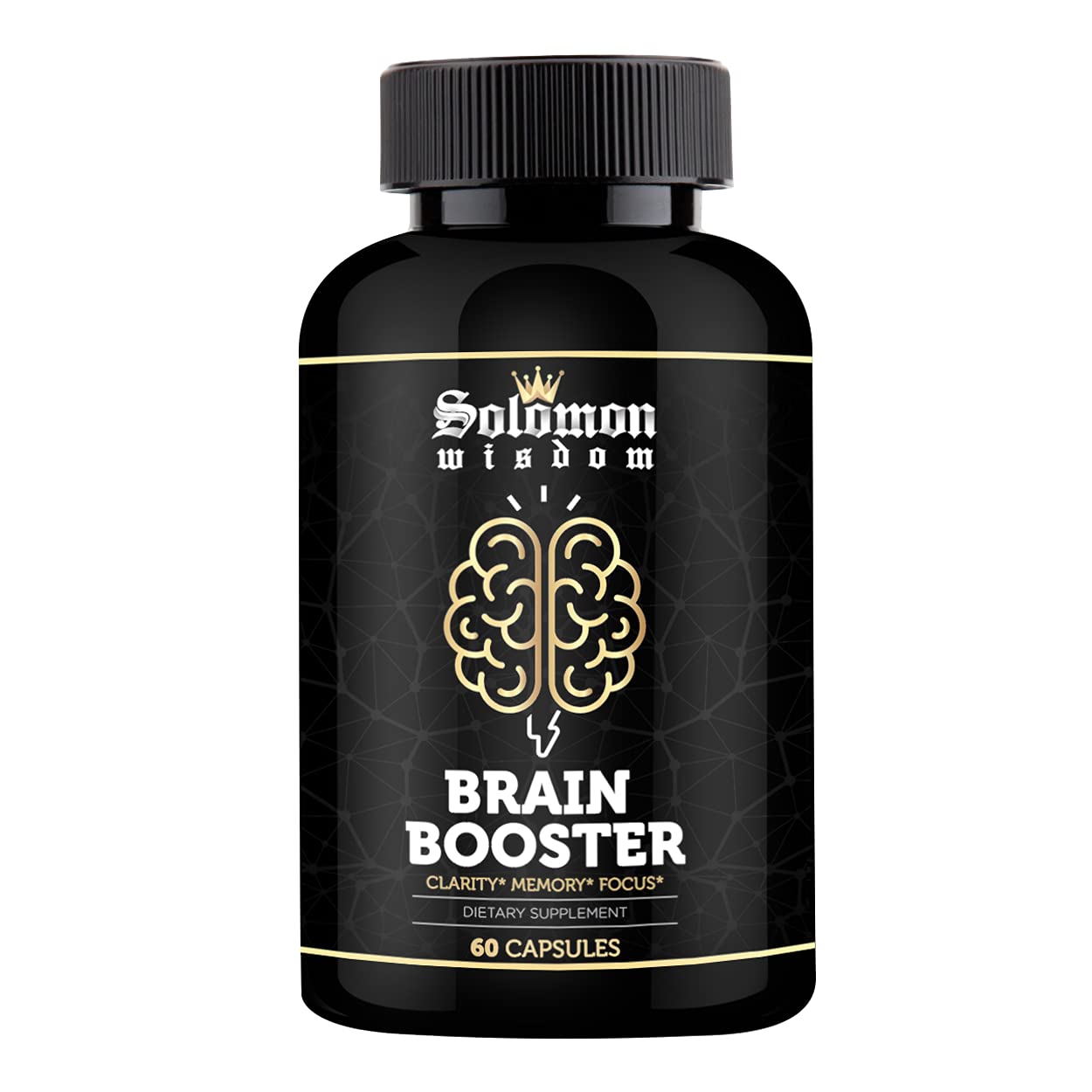 SOLOMON WISDOM Brain Booster – Nootropic Dietary Supplement for Memory Boost – 60 All-Natural Capsules to Enhance Focus & Improve Concentration & Clarity SOLOMON WISDOM Au supplements