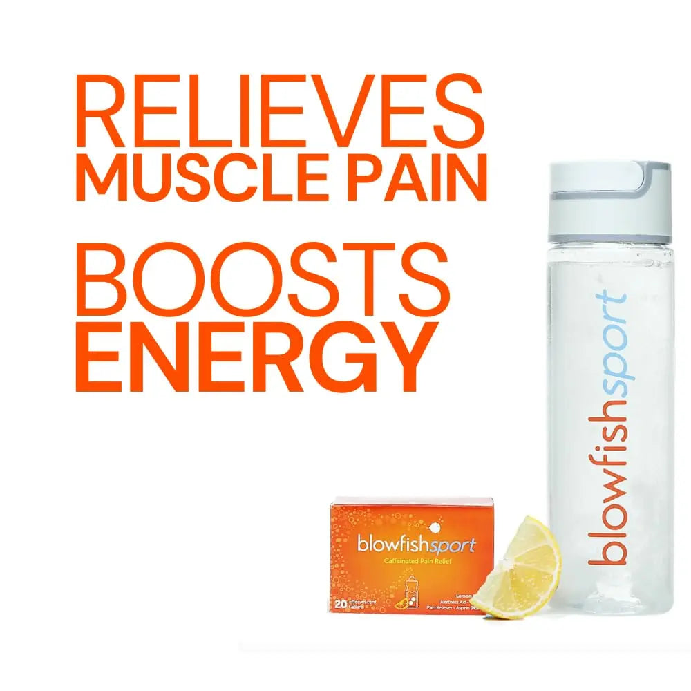 Blowfish Sport | Pain Relief for Athletes | Eases Sore Muscles | Boosts Energy | Effervescent Formula Works Fast | Perfect for Morning Workouts Blowfish Au supplements
