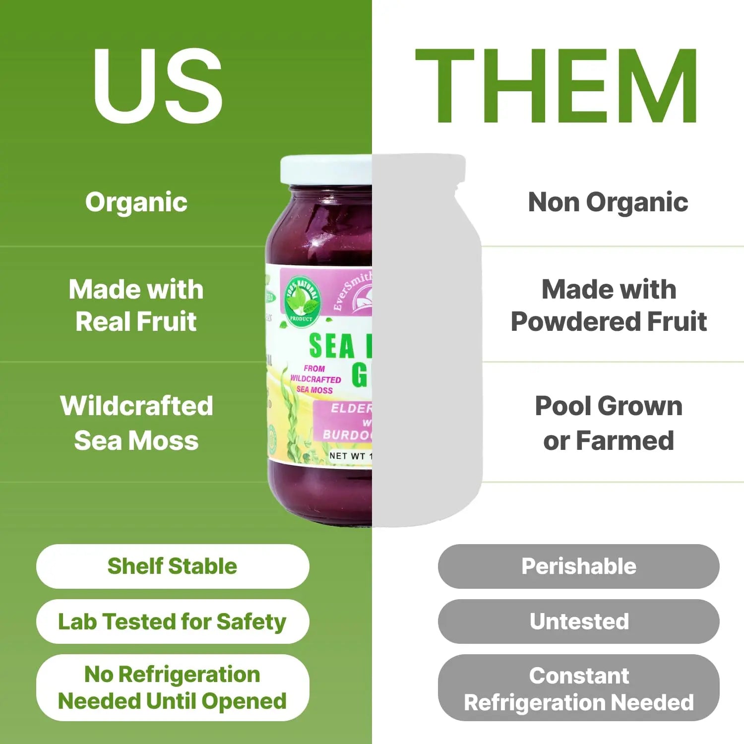 EverSmith Organics - Wildcrafted Irish Sea Moss Gel | Made in USA | Rich in Vitamins EverSmith Organics Au supplements