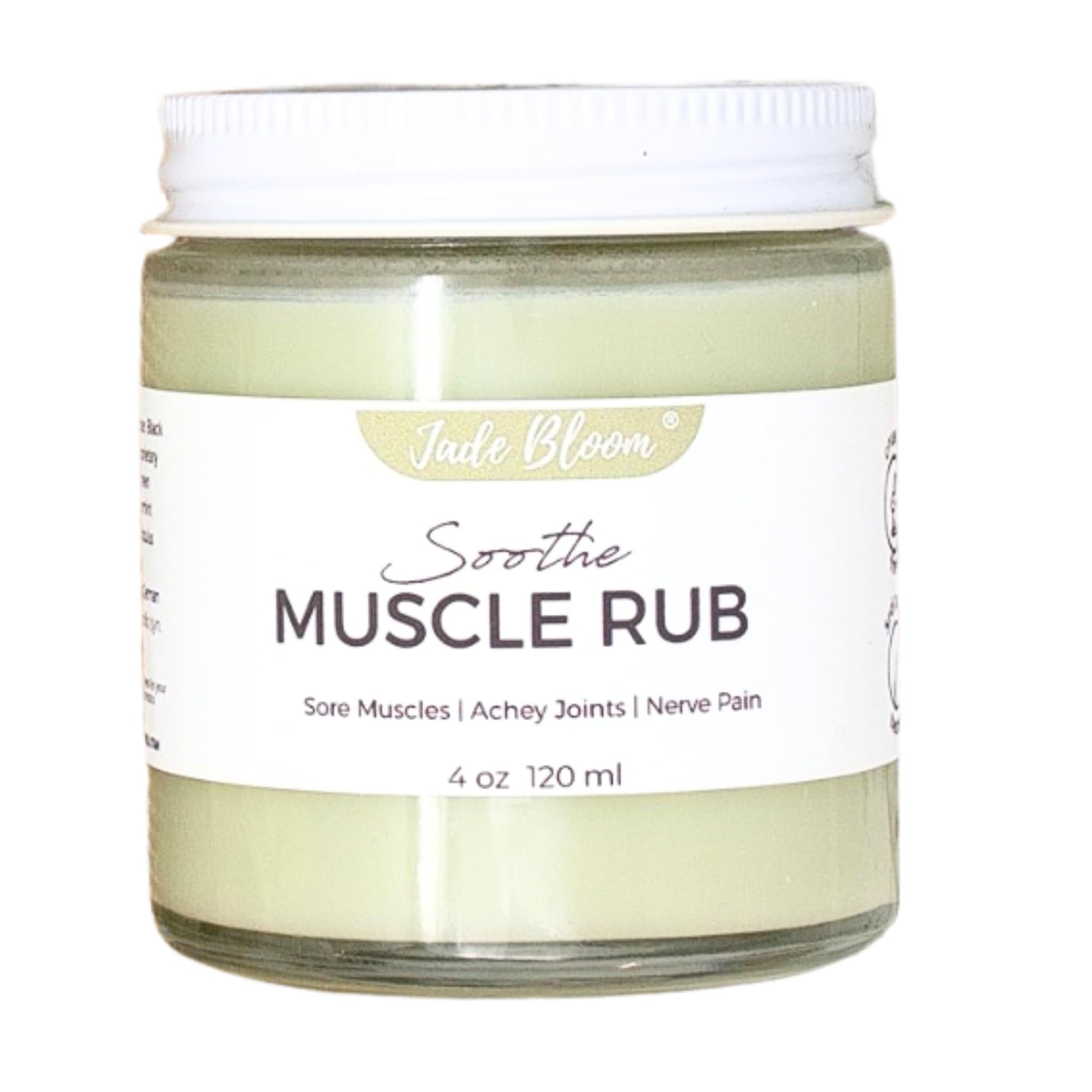 Jade Bloom Muscle Rub Soothe - Essential Oil Muscle Fusion (Heat Activated) - Glass Jar Jade Bloom Au supplements