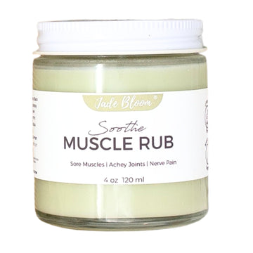 Jade Bloom Muscle Rub Soothe - Essential Oil Muscle Fusion (Heat Activated) - Glass Jar Jade Bloom Au supplements