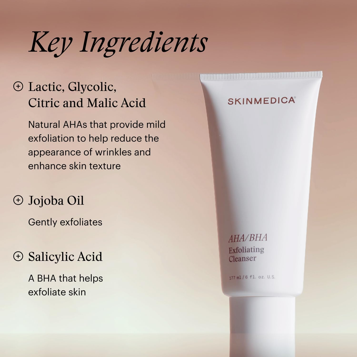 SkinMedica AHA/BHA Exfoliating Face Wash (NEW PACKAGING),Gentle Facial Exfoliating Scrub with Jojoba Oil for Smoother, Radiant Skin - Helps Improve the Appearance of Skin Tone & Texture (6 Fl Oz) SkinMedica Au supplements