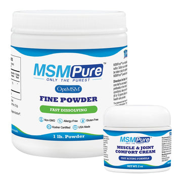 KALA HEALTH MSMPure Fine Powder 1lb and Muscle & Joint Cream 2oz Bundle KALA HEALTH Au supplements