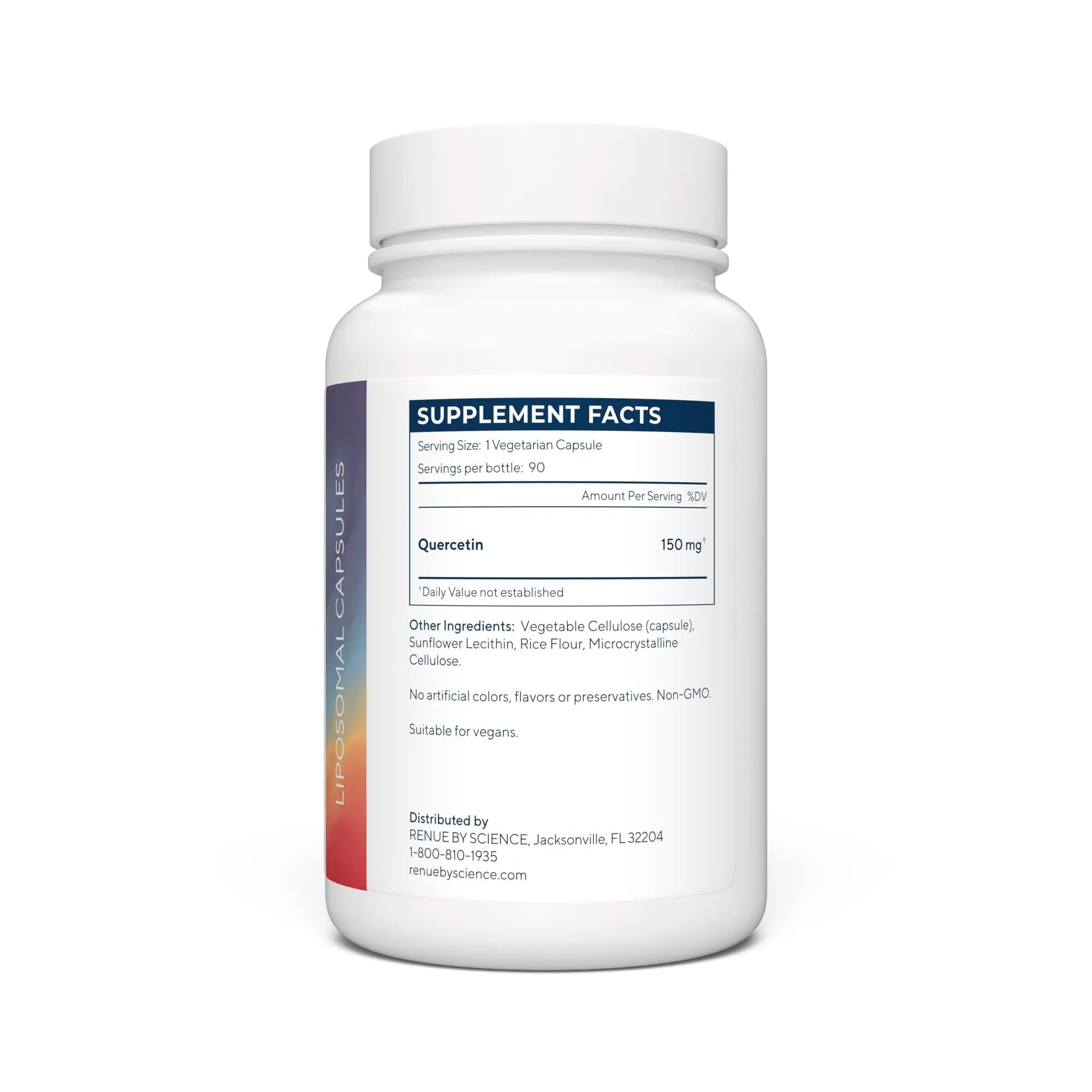 Renue By Science Quercetin | High Strength Liposomal Quercetin Supplements | 90 Quercitin Capsules - 150mg Quercetin per Serving | Non-GMO | Made in The USA & Third-Party Tested Renue By Science Au supplements