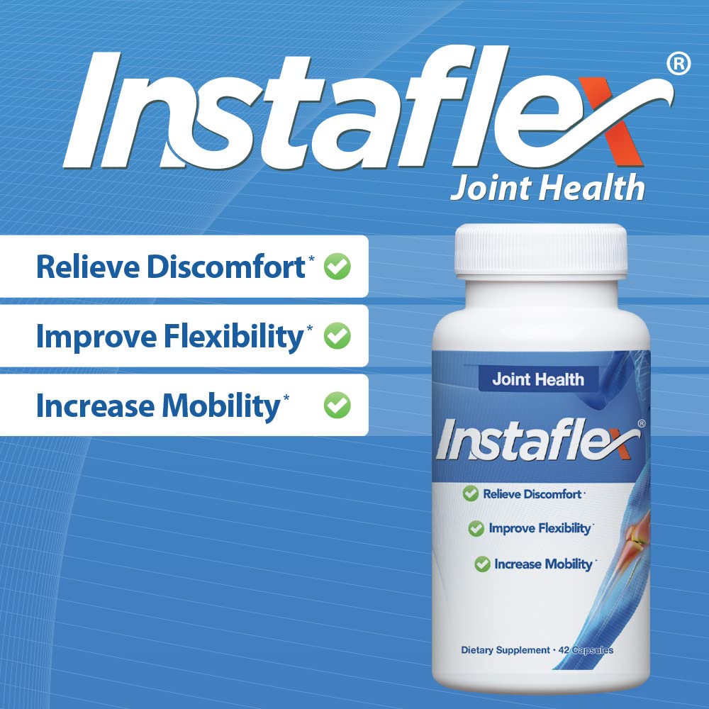 Instaflex Joint Support Supplement for Men and Women - Glucosamine, MSM, White Willow, Turmeric, Ginger, Cayenne, Hyaluronic Acid - 42 Capsules Instaflex Au supplements