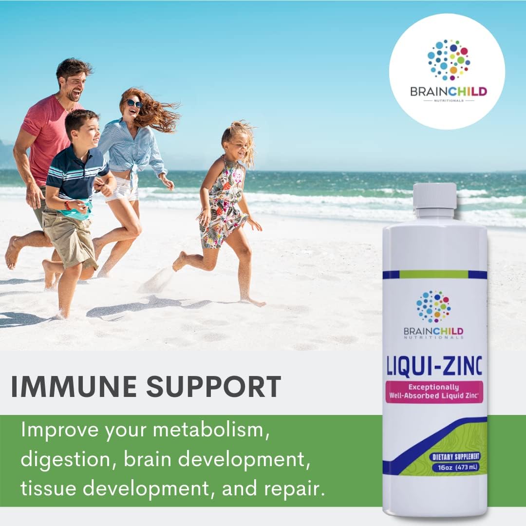 BrainChild Nutritionals LiquiZinc Liquid Formula (Unflavored 16oz) BrainChild Nutritionals Au supplements