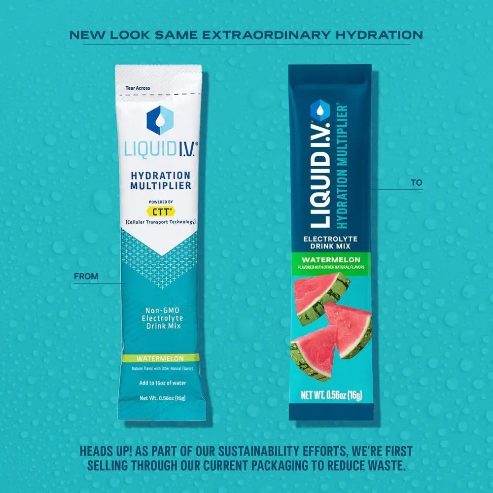 Liquid I.V.® Hydration Multiplier - Watermelon | Electrolyte Powder Drink Mix | 3 Pack (48 Servings) Liquid I.V. Au supplements