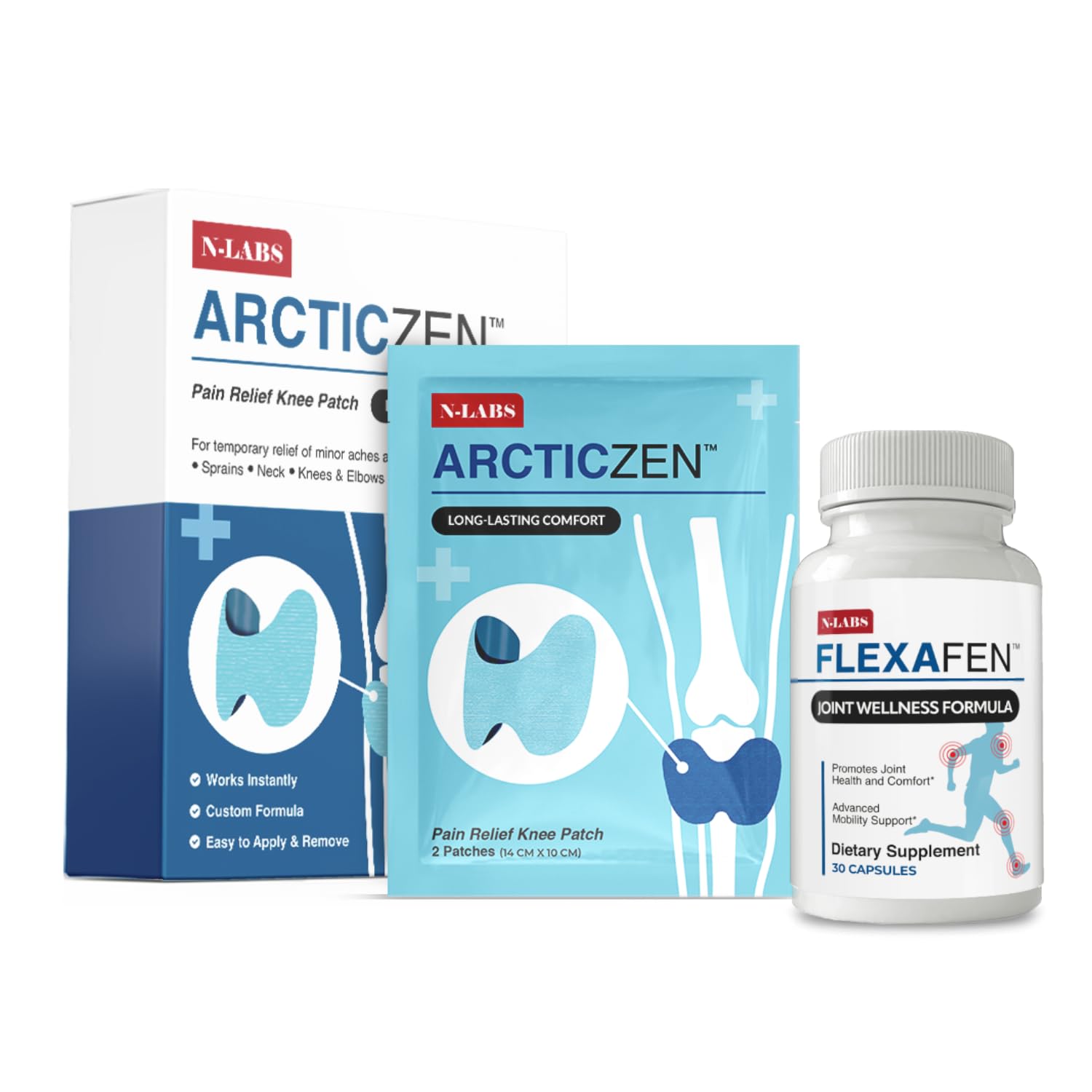 N-Labs Mobility Support Bundle – Supports Joint Health, Flexibility & Knee Comfort – Flexafen & ArcticZen for Comprehensive Joint Care & Active Living – 30 Day Supply N-Labs Au supplements