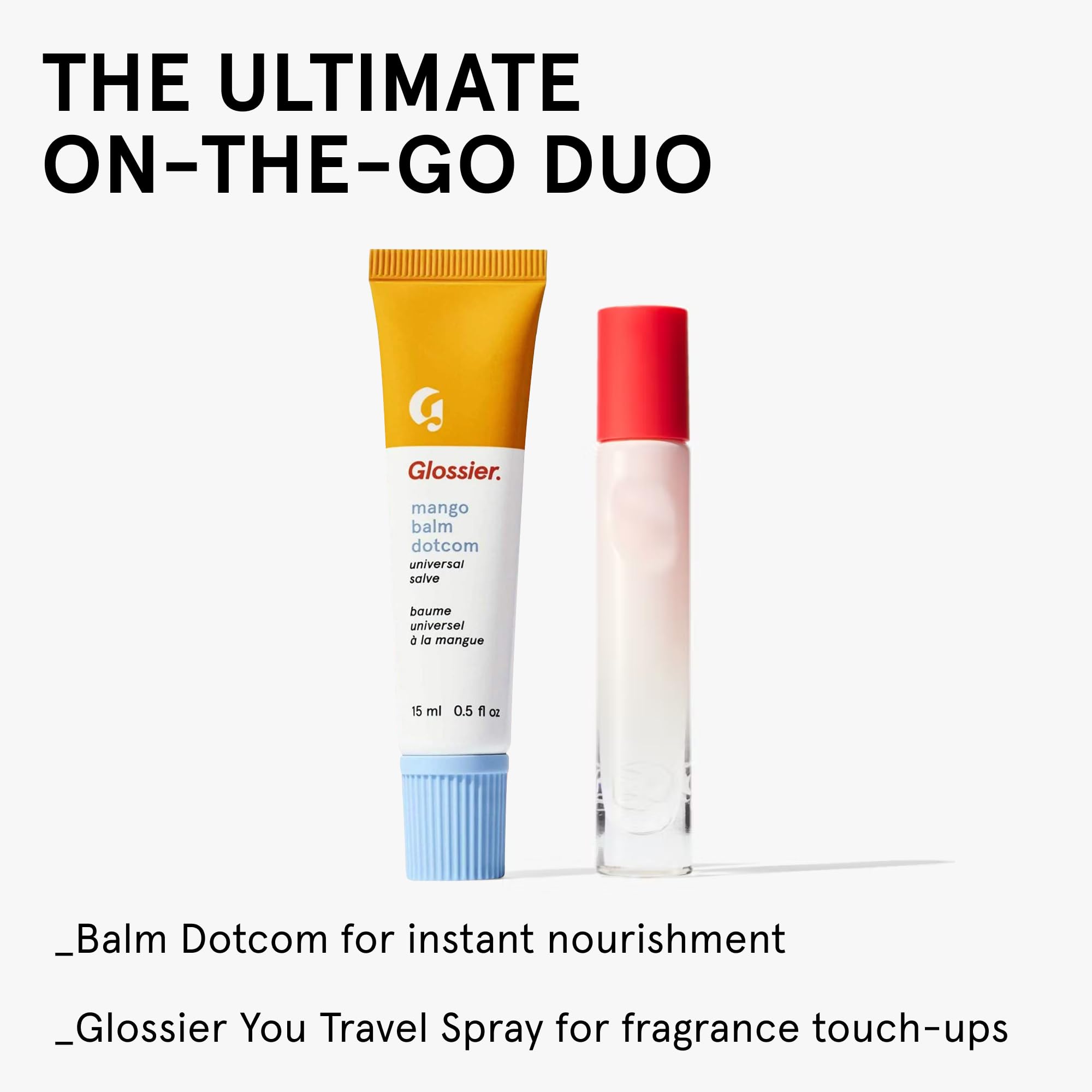 Glossier Balm Dotcom Hydrating Tinted Lip Balm - Universal Salve, Up to 12Hr Moisture for Dry Lips, Cuticles & Skin - Lanolin, Beeswax & Castor Oil - Mango, Tropical Peach Tint, 15ml Glossier Au supplements