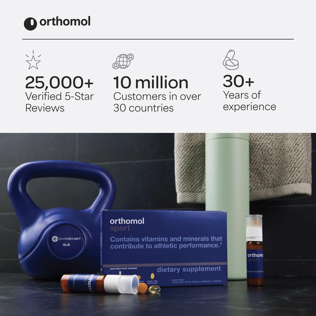 Orthomol Sport, 30-Day Supply, Premium Sports Nutrition Supplement with Vitamins A, B, C, D, E, Zinc, Iodine, Coenzyme Q10, L-Carnitine, Omega-3, and Essential Minerals for Optimal Performance Orthomol Au supplements
